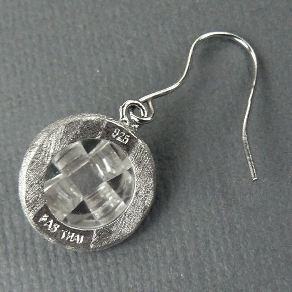 Dangle Briolette  Sterling Silver Earrings - Picture 5 of 5